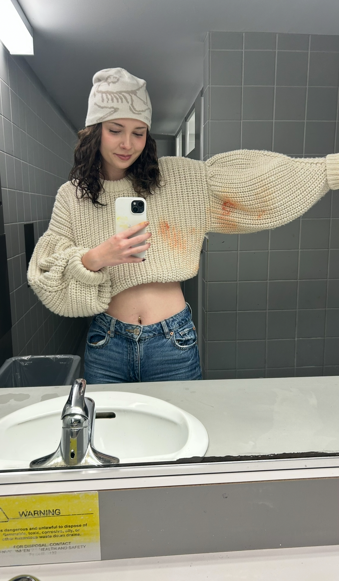 Here's a picture of me covered in oil paint!